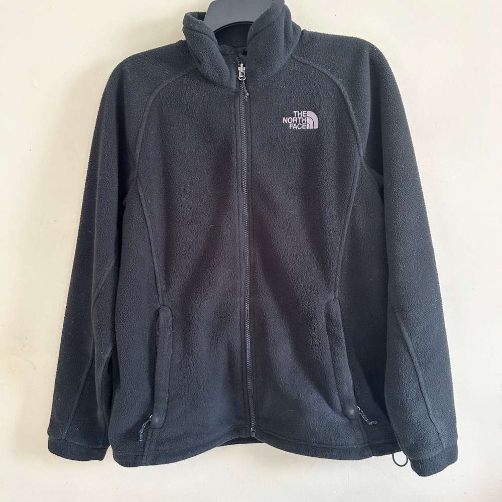 The North Face fleece full zip turtleneck embroidered logo mens size L